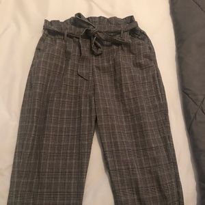 Plaid paper bag pants worn once!